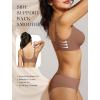 Wireless Seamless Bras for Women No Underwire Push Up Scalloped V Neck Full Coverage Support Bralettes Everyday Bras(Coffee)