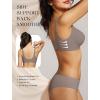 Wireless Seamless Bras for Women No Underwire Push Up Scalloped V Neck Full Coverage Support Bralettes Everyday Bras(Gray)