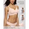 Wireless Seamless Bras for Women No Underwire Push Up Scalloped V Neck Full Coverage Support Bralettes Everyday Bras(Skin)
