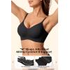 Jelly Bras for Women No Underwire Wireless Tshirt Bra Push Up Seamless Bralettes w Support(Black)