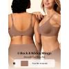 Jelly Bras for Women No Underwire Wireless Tshirt Bra Push Up Seamless Bralettes w Support(Coffee)