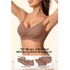 Jelly Bras for Women No Underwire Wireless Tshirt Bra Push Up Seamless Bralettes w Support(Coffee)