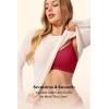 Jelly Bras for Women No Underwire Wireless Tshirt Bra Push Up Seamless Bralettes w Support(Red)