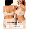 Jelly Bras for Women No Underwire Wireless Tshirt Bra Push Up Seamless Bralettes w Support(Sand Color)