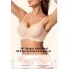 Jelly Bras for Women No Underwire Wireless Tshirt Bra Push Up Seamless Bralettes w Support(Sand Color)