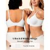 Jelly Bras for Women No Underwire Wireless Tshirt Bra Push Up Seamless Bralettes w Support(White)
