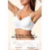 Jelly Bras for Women No Underwire Wireless Tshirt Bra Push Up Seamless Bralettes w Support(White)