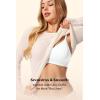 Jelly Bras for Women No Underwire Wireless Tshirt Bra Push Up Seamless Bralettes w Support(White)