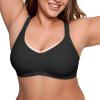 LetsJoli Wireless Bras for Women No Underwire Full Coverage Push Up Bra Support Plus Size Bras for Older Women Bralettes(Nude+black)