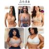 LetsJoli Wireless Bras for Women No Underwire Full Coverage Push Up Bra Support Plus Size Bras for Older Women Bralettes(Nude+black)