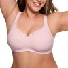 LetsJoli Wireless Bras for Women No Underwire Full Coverage Push Up Bra Support Plus Size Bras for Older Women Bralettes(Pink)