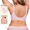 LetsJoli Wireless Bras for Women No Underwire Full Coverage Push Up Bra Support Plus Size Bras for Older Women Bralettes(Pink)