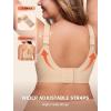 Bras for Women Supportive Wireless Push Up Bra Full Coverage No Underwire Seamless Plus Size for Older Women(Sand+nude)
