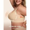 Bras for Women Supportive Wireless Push Up Bra Full Coverage No Underwire Seamless Plus Size for Older Women(Semolina)