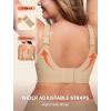 Bras for Women Supportive Wireless Push Up Bra Full Coverage No Underwire Seamless Plus Size for Older Women(Semolina)