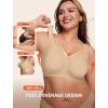 Bras for Women Supportive Wireless Push Up Bra Full Coverage No Underwire Seamless Plus Size for Older Women(Semolina)