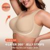 Bras for Women Supportive Wireless Push Up Bra Full Coverage No Underwire Seamless Plus Size for Older Women(Skin)