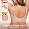 Bras for Women Supportive Wireless Push Up Bra Full Coverage No Underwire Seamless Plus Size for Older Women(Skin)