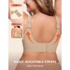 Bras for Women Supportive Wireless Push Up Bra Full Coverage No Underwire Seamless Plus Size for Older Women(Skin+black)