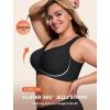 Bras for Women Supportive Wireless Push Up Bra Full Coverage No Underwire Seamless Plus Size for Older Women(Skin+black)