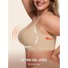 Bras for Women Supportive Wireless Push Up Bra Full Coverage No Underwire Seamless Plus Size for Older Women(Skin+black)