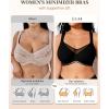 LetsJoli Minimizer Bras for Women Full Coverage Unlined Bra with Underwire Cool Comfort Support for Older Plus Size(Black)