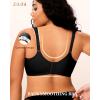 LetsJoli Minimizer Bras for Women Full Coverage Unlined Bra with Underwire Cool Comfort Support for Older Plus Size(Black)