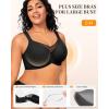 LetsJoli Minimizer Bras for Women Full Coverage Unlined Bra with Underwire Cool Comfort Support for Older Plus Size(Black)