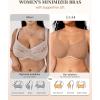LetsJoli Minimizer Bras for Women Full Coverage Unlined Bra with Underwire Cool Comfort Support for Older Plus Size(Dark Beige)