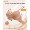 LetsJoli Minimizer Bras for Women Full Coverage Unlined Bra with Underwire Cool Comfort Support for Older Plus Size(Dark Beige)