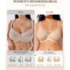 LetsJoli Minimizer Bras for Women Full Coverage Unlined Bra with Underwire Cool Comfort Support for Older Plus Size(Light Beige)