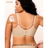 LetsJoli Minimizer Bras for Women Full Coverage Unlined Bra with Underwire Cool Comfort Support for Older Plus Size(Light Beige)