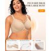 LetsJoli Minimizer Bras for Women Full Coverage Unlined Bra with Underwire Cool Comfort Support for Older Plus Size(Light Beige)