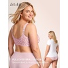 LetsJoli Jelly Bras for Women Plus Size Pullover No Underwire | Full Coverage Fit, Wireless Supportive Everyday Bra, For Older Women, Adjustable Straps, Semi-fixed Removeable Cups, Soft(Leopard Pink)