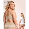LetsJoli Jelly Bras for Women Plus Size Pullover No Underwire | Full Coverage Fit, Wireless Supportive Everyday Bra, For Older Women, Adjustable Straps, Semi-fixed Removeable Cups, Soft(Skin)