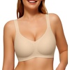 LetsJoli Jelly Bras for Women Plus Size Full Coverage Supportive Wireless(Nude-1)