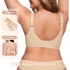 LetsJoli Jelly Bras for Women Plus Size Full Coverage Supportive Wireless(Nude+coffee)
