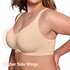 LetsJoli Jelly Bras for Women Plus Size Full Coverage Supportive Wireless(Nude+nude-1)