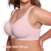 LetsJoli Jelly Bras for Women Plus Size Full Coverage Supportive Wireless(Pink)