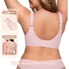 LetsJoli Jelly Bras for Women Plus Size Full Coverage Supportive Wireless(Pink)