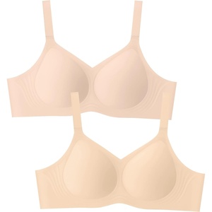 LetsJoli Jelly Bras for Women Plus Size Full Coverage Supportive Wireless(Nude+nude-1)