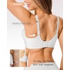 LetsJoli No Underwire Deep V Supportive Wireless Bra White